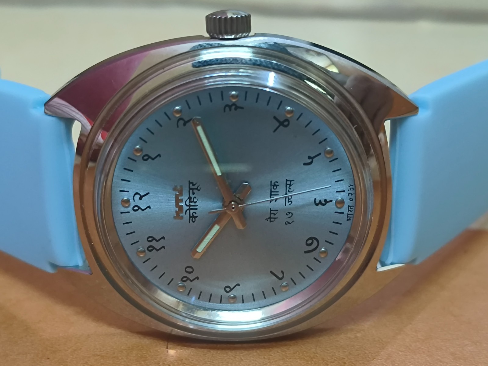Vintage HMT Kohinoor Blue 17 Jewels Mechanical Hand Winding Men’s Wrist Watch