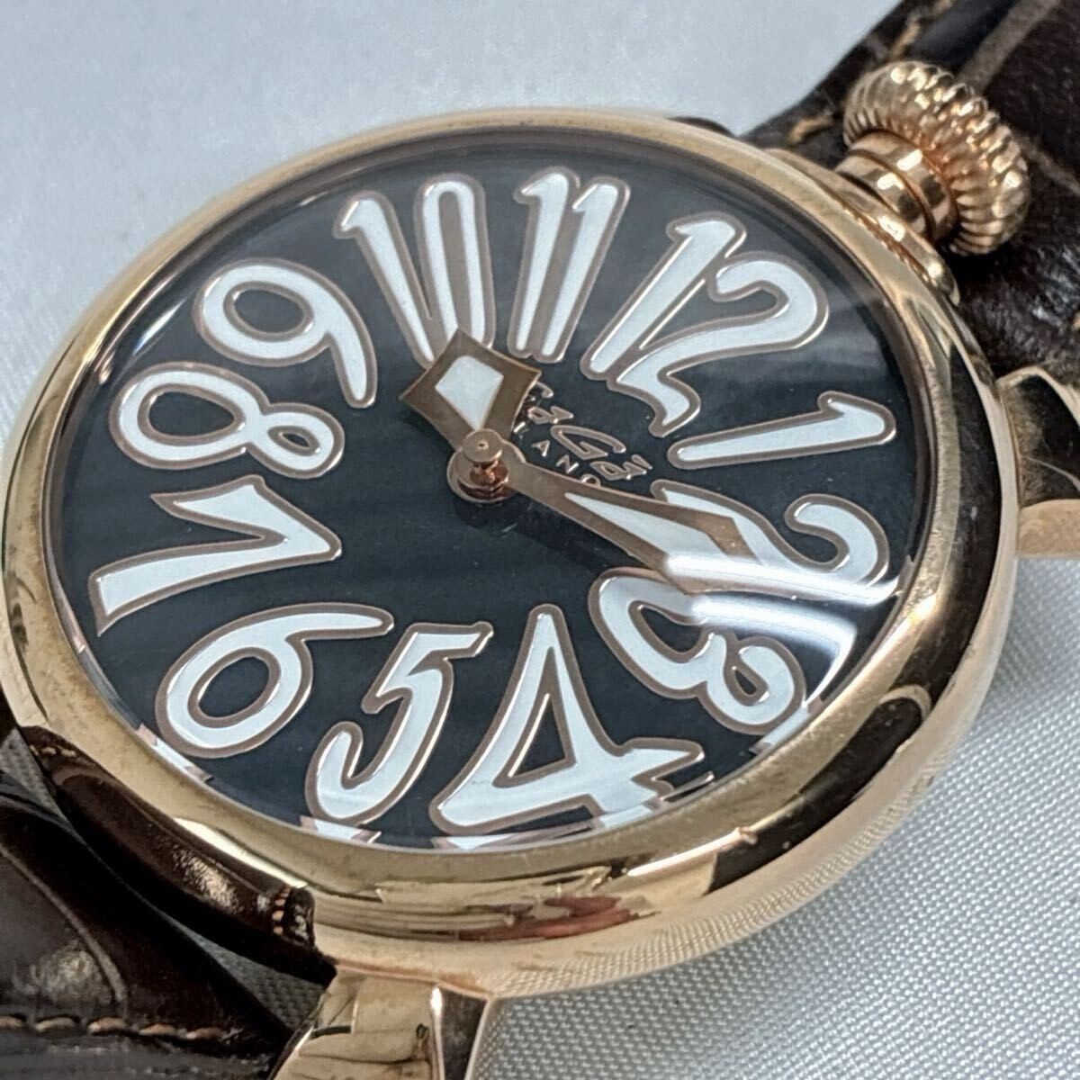 Gaga Milano Manuale 40 Stainless Steel 40mm Black Dial Quartz Unisex #WPW468 FS