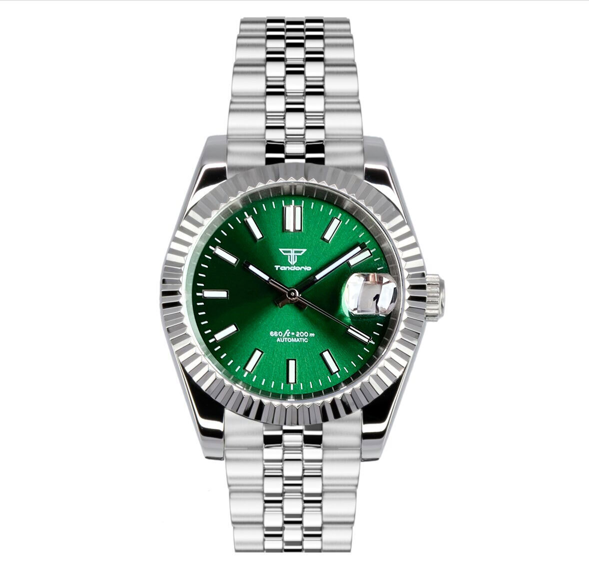 Tandorio 36mm/39mm Fluted Bezel Japan NH35A Sapphire Glass Auto Men Watch Date