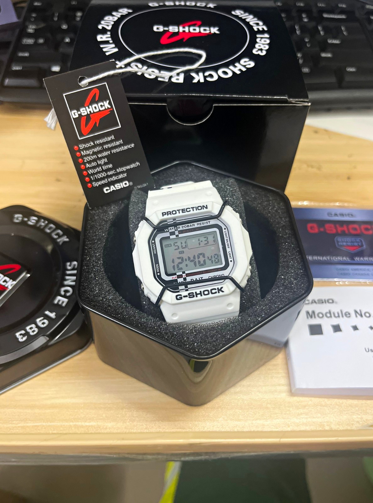 Casio G-Shock x Initial D BAIT DW-5600 Fujiwara Tofu Shop White Watch New
