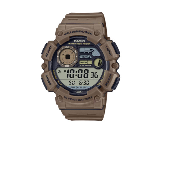 Casio Illuminator LED Light Moon Phase Brown Color Men’s WS-1500H-5AVCF Watch