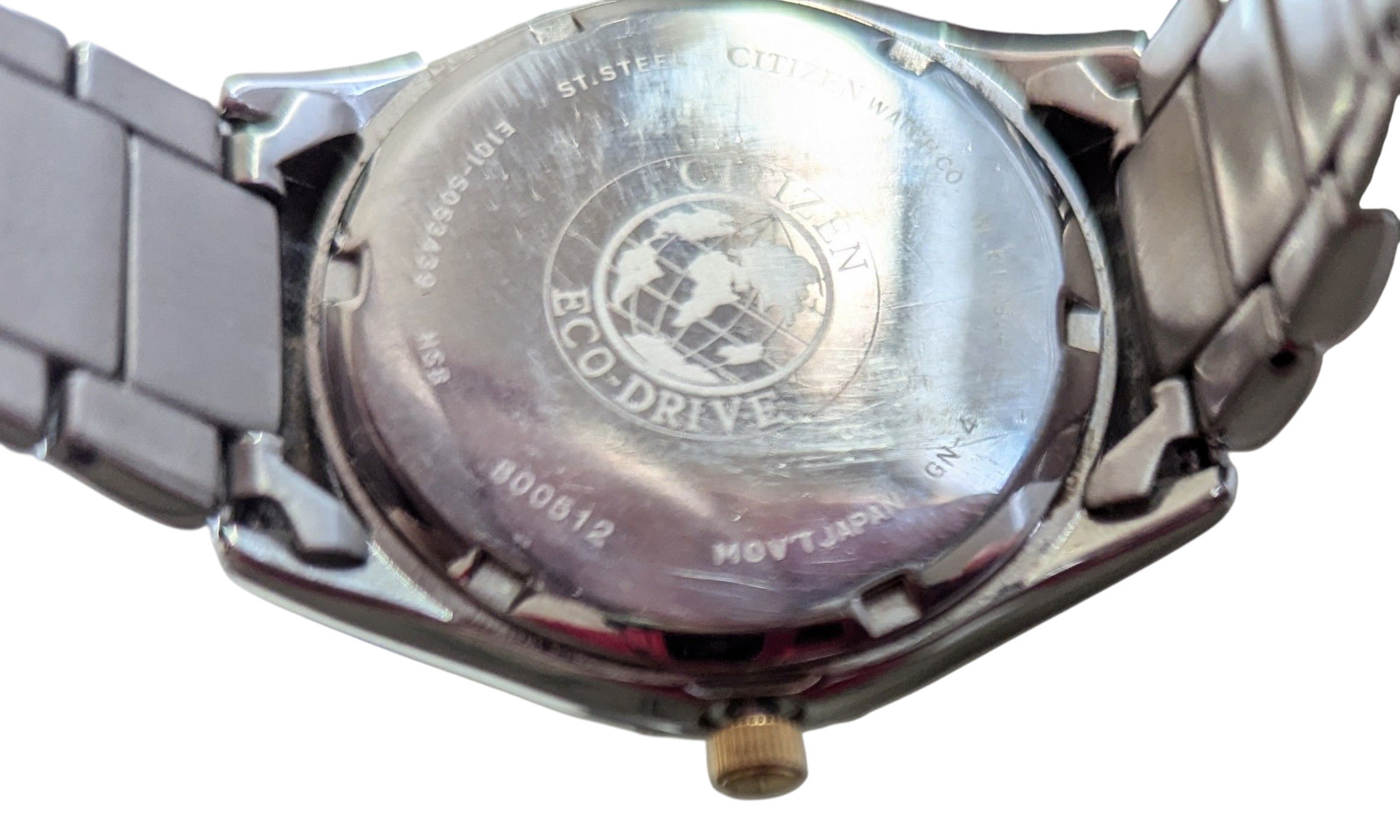 Citizen Eco-Drive E101-S053439 Two Tone WR 100M Day Date Watch Fresh Battery!
