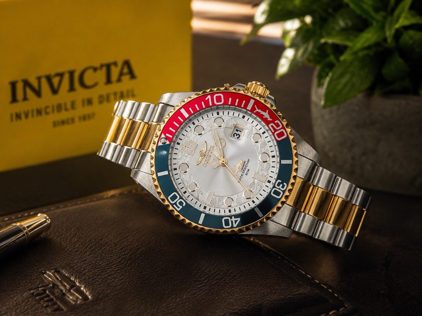 New Men’s Invicta Pro diver Two Tone Current Wave Watch 43mm