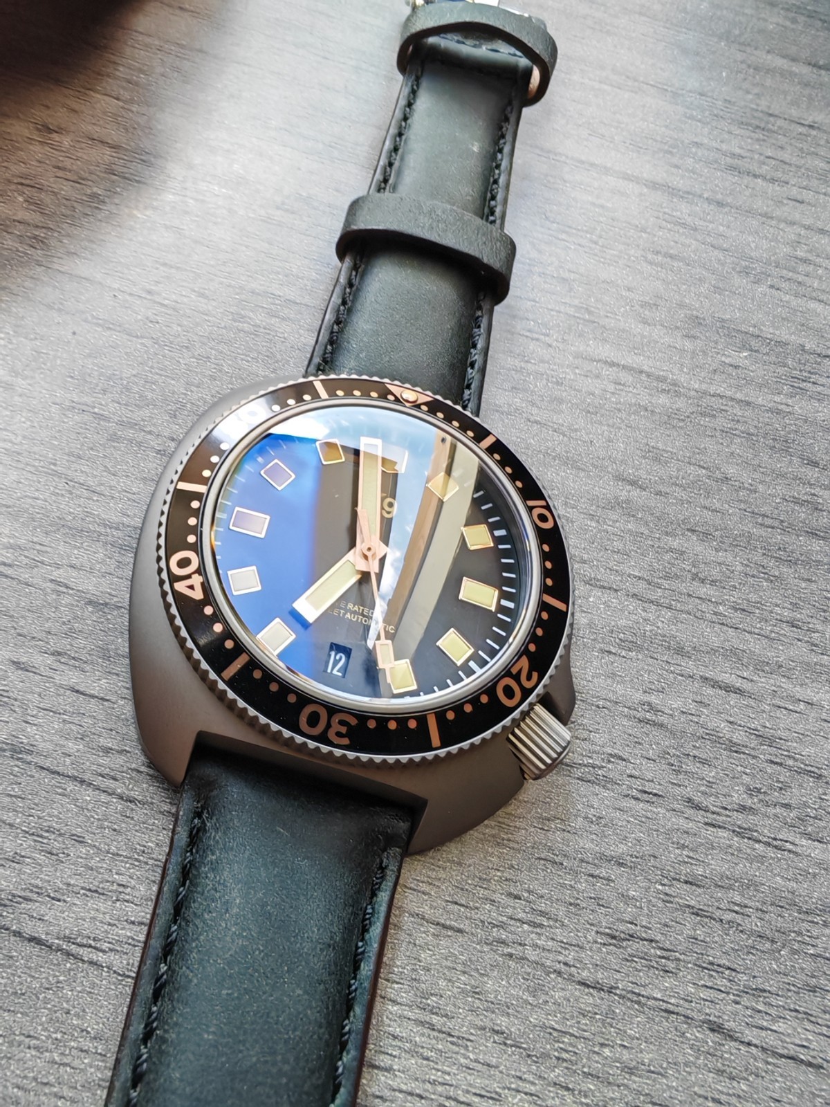 TC-9 1976 Titanium Turtle Seiko Auto Limited Edition Watch + Vaymont Ti Bracelet