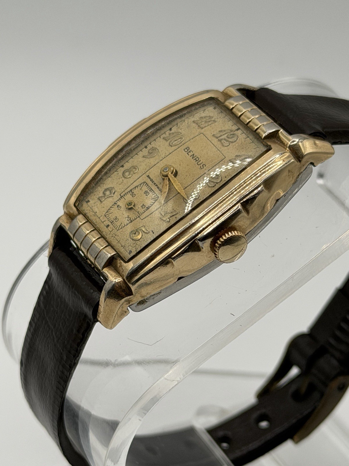Vintage Benrus Gold Filled Art Deco “Tank” Watch (Runs Great) Read Desc.