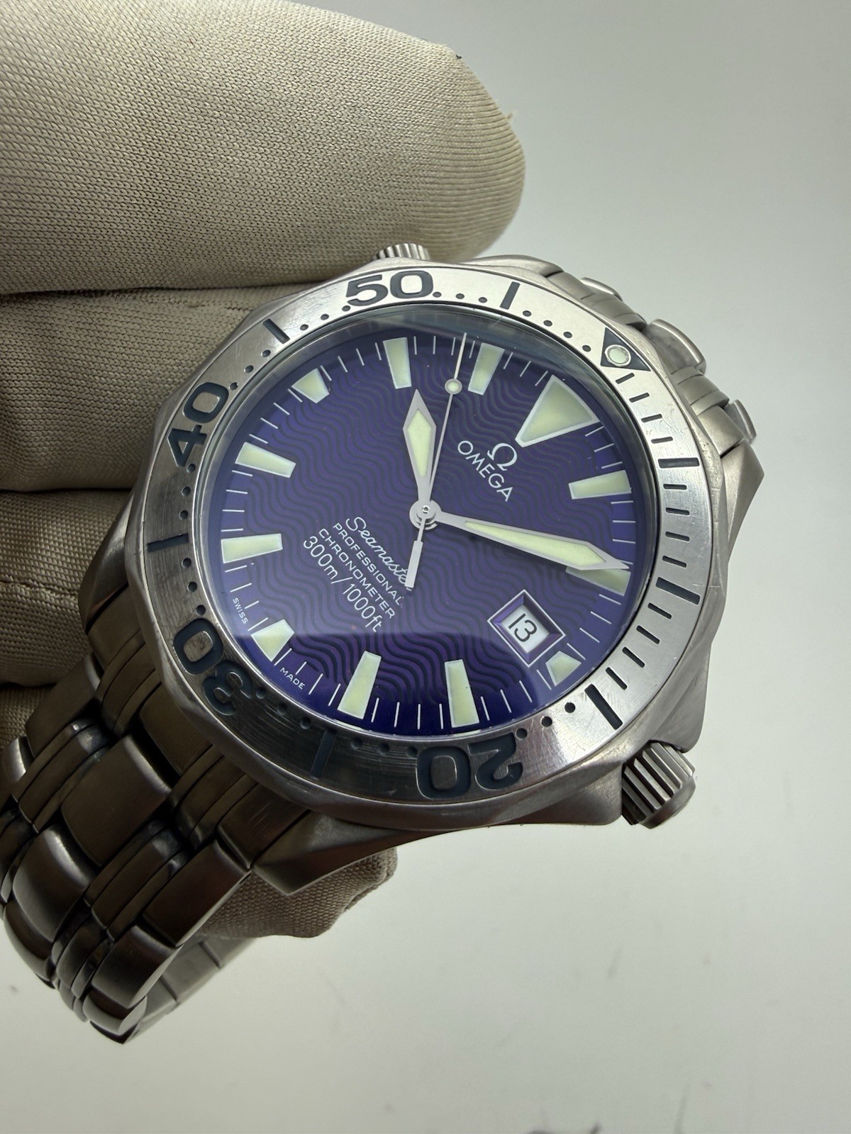 Omega Seamaster Professional Titanium Automatic 41mm Purple Blue Dial 2231.80
