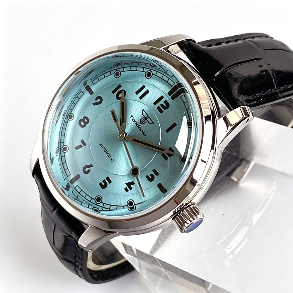 Tandorio 40mm NH35 2824 Automatic 200M Dive Watch Men Sunburst Blue Purple Dial