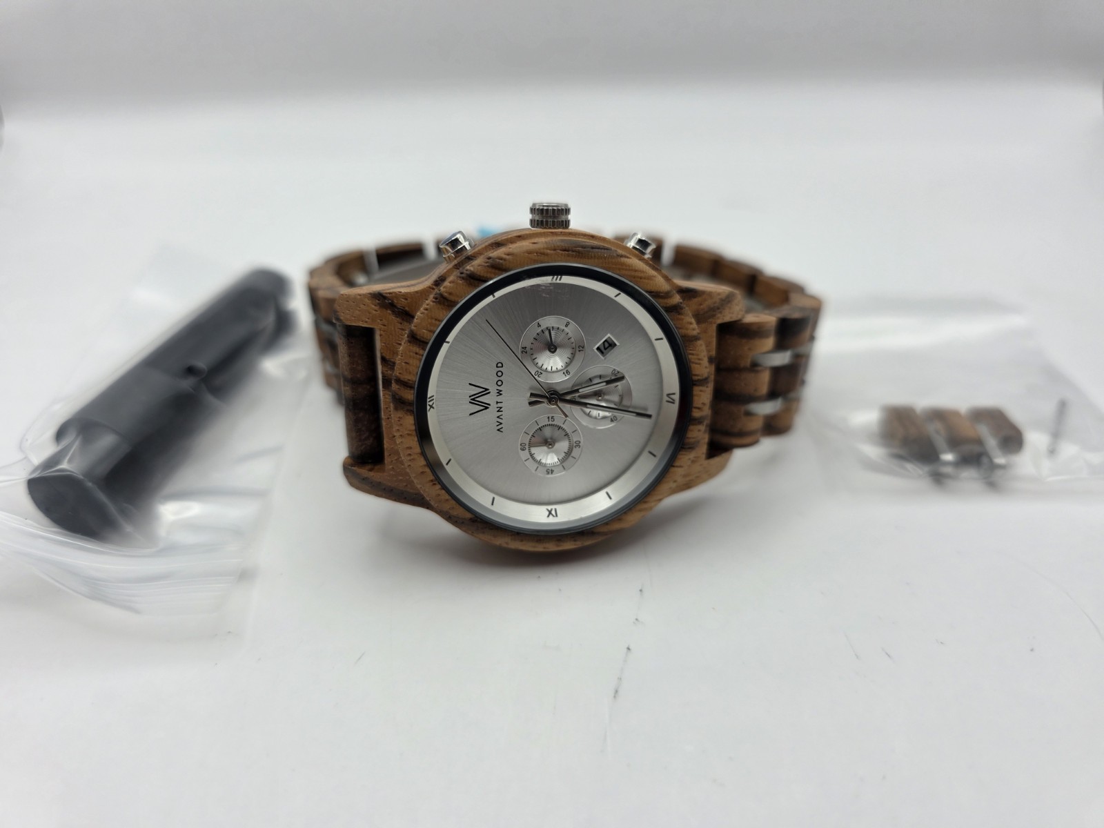 Avant Wood Chronos Orient Silver Womans Watch