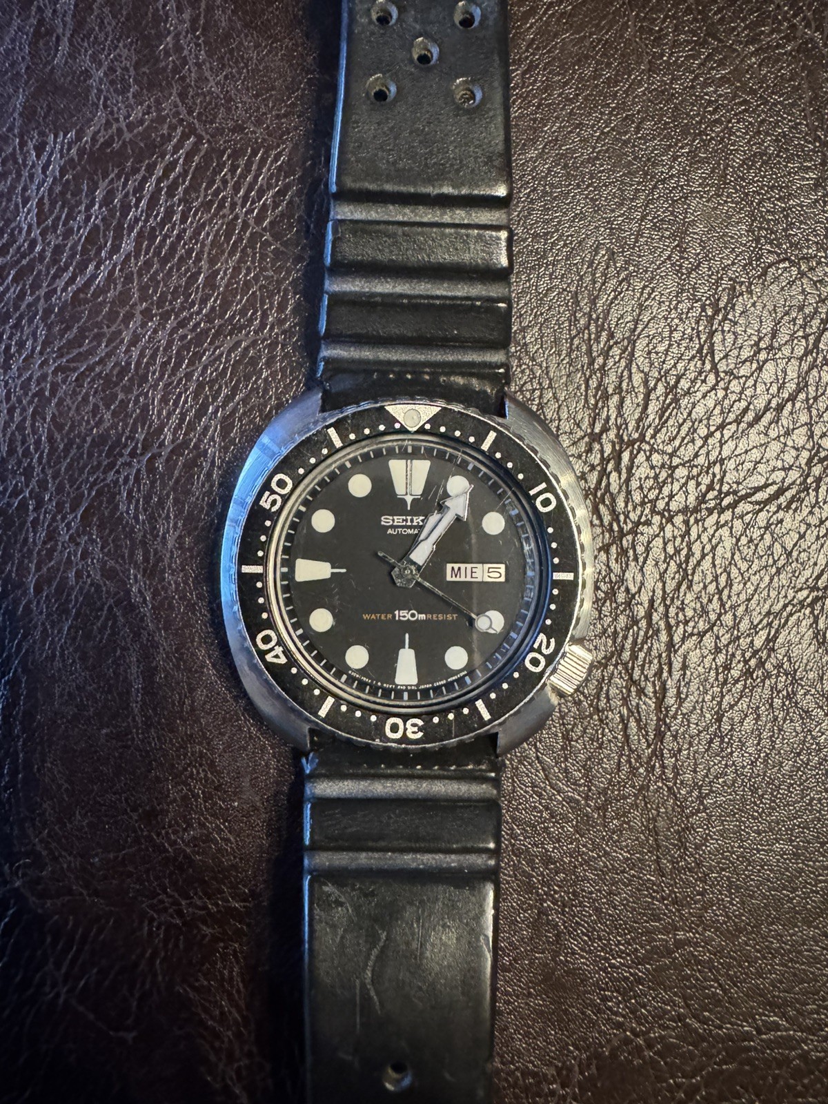 Vintage Seiko 6309-7049 Turtle Automatic Diver Watch Working READ DESCRIPTION