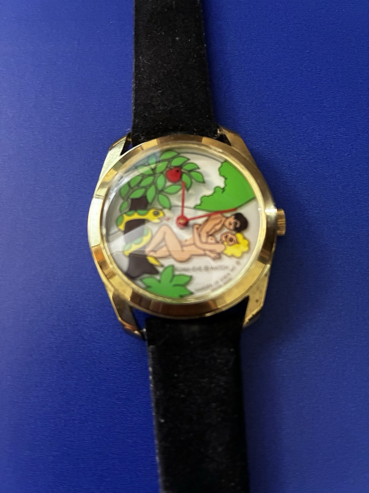 Vintage Garden of Eden Adam & Eve Animated Swiss Watch Working Novelty 1975