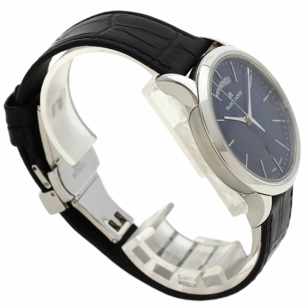 [B1R] Maurice Lacroix Le Classique Stainless Leather Men’s Watch [g3v]