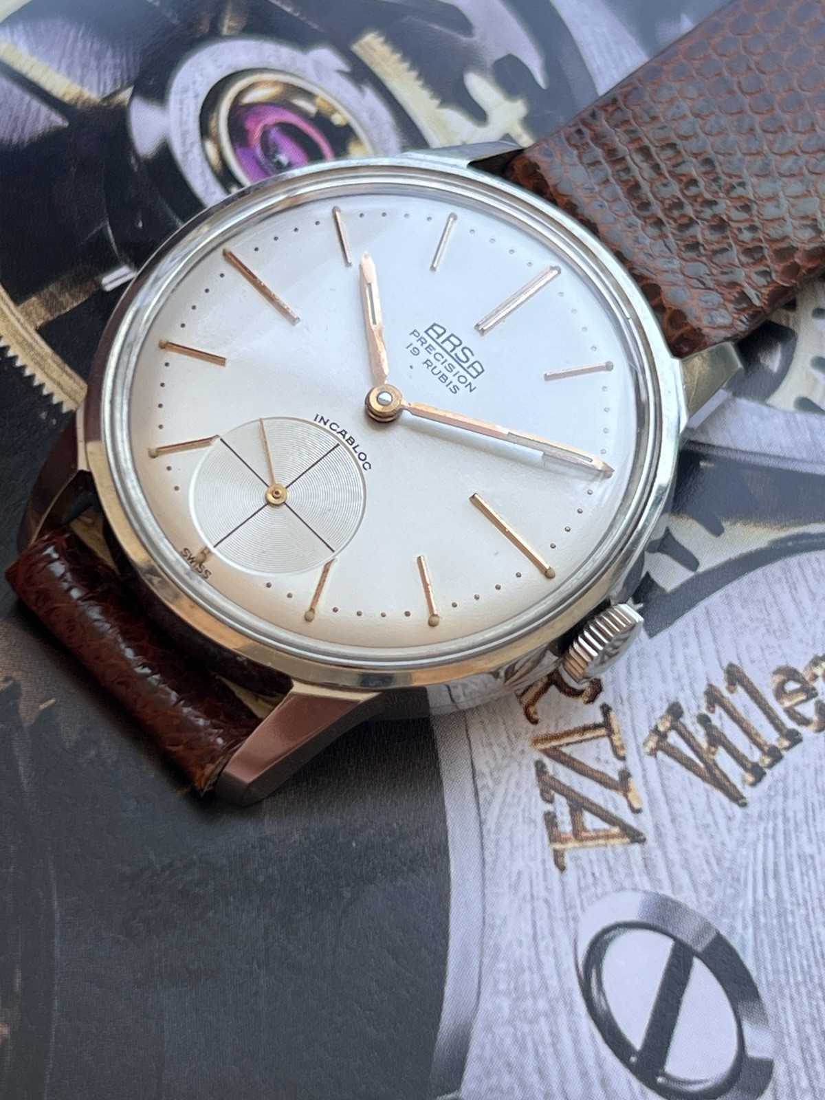 ARSA Precision Vintage Men’s Watch 19 Jewels Manual Wind NOS New Old Stock Swiss