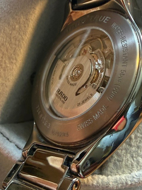 Rado True Automatic 40mm Hi-Tech Ceramic Diamonds Papers and Rewinder