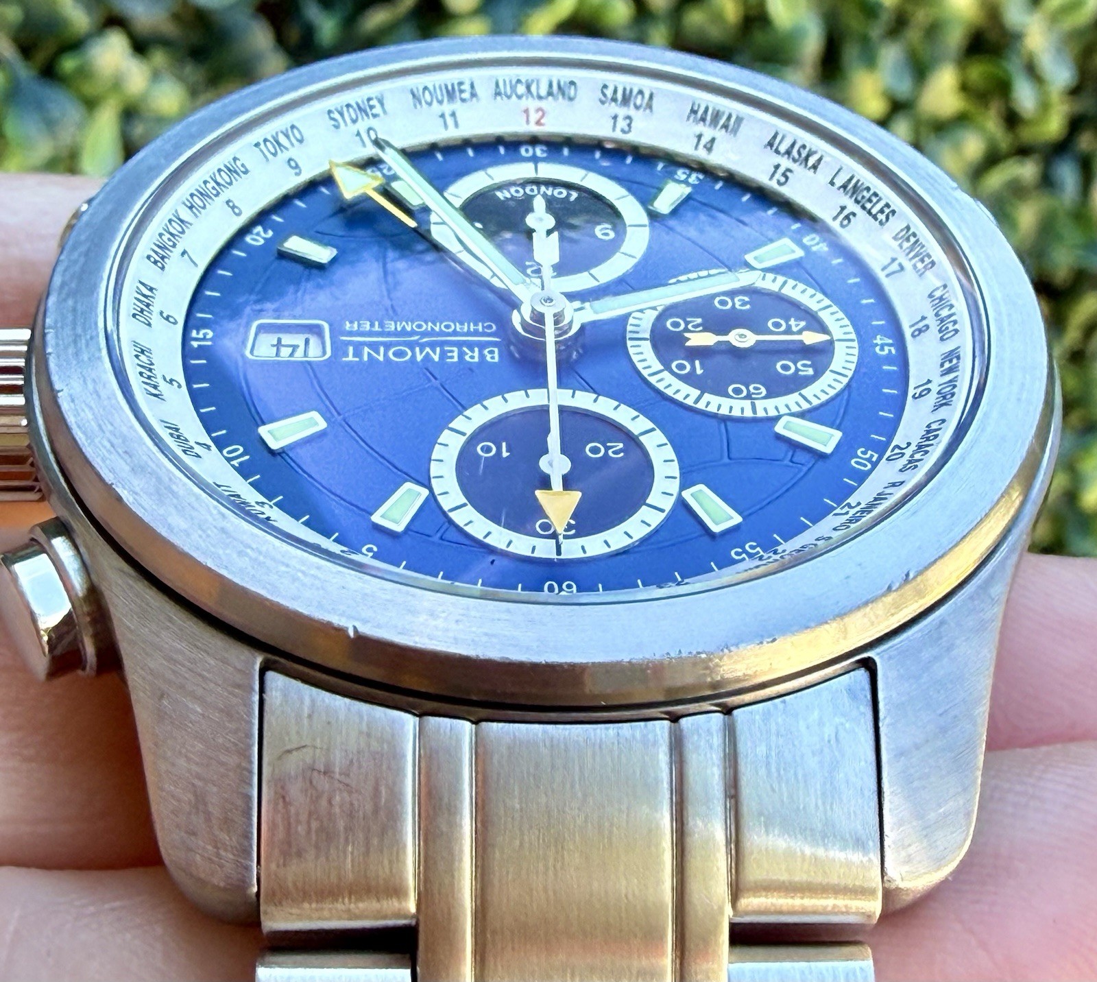 Bremont Blue Dial World Timer ALT1-WT-BL Full Set w/ Extra Straps 43mm Chrono