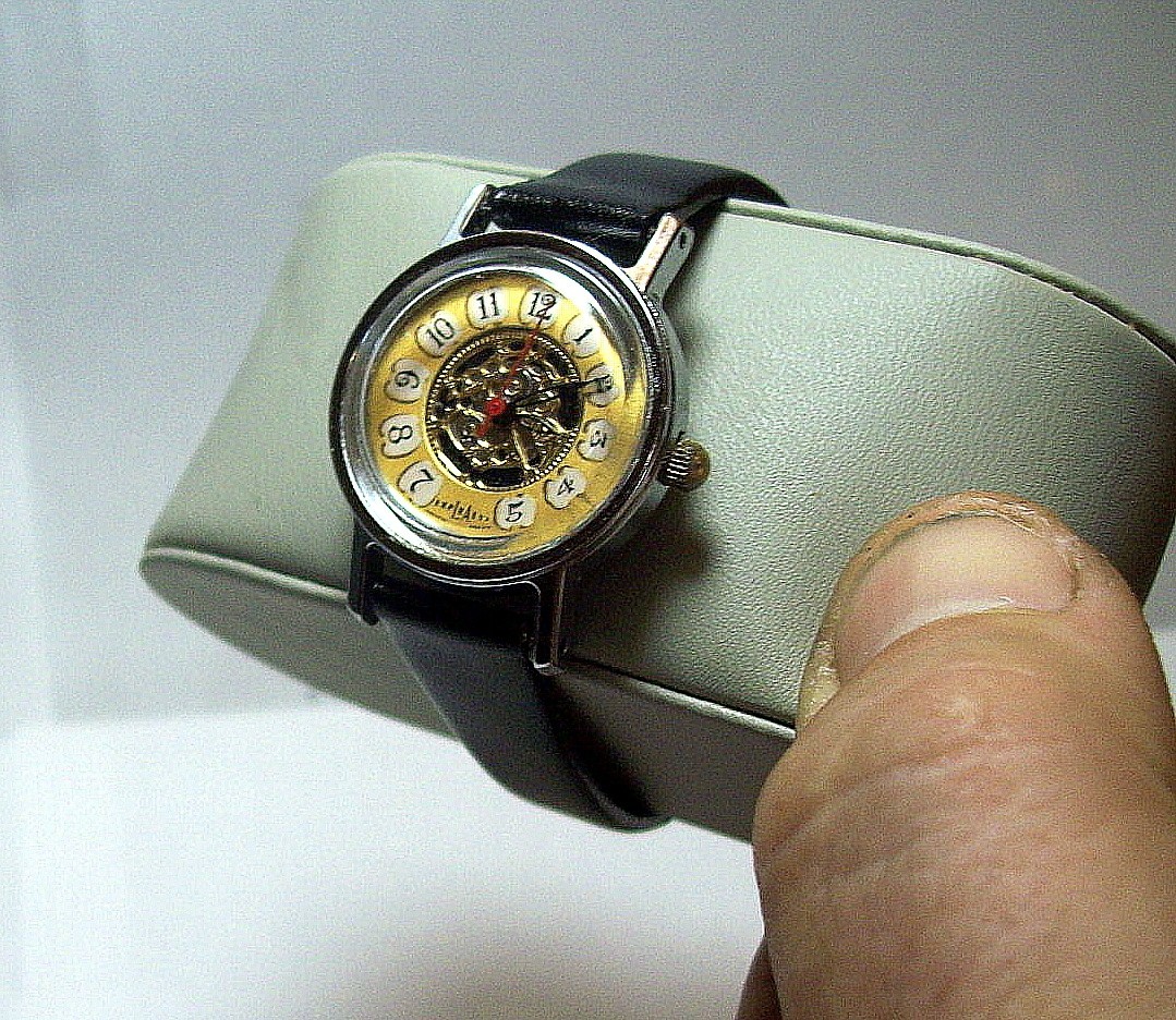 L.A. Express Ladies Custom Skeleton Watch Telephone Dial Minty fits 5.50″-6.75″