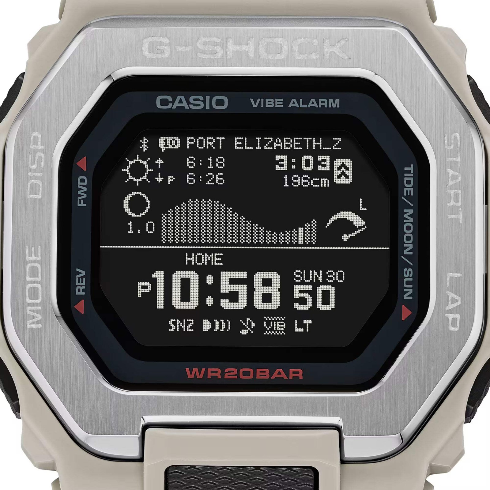 CASIO G-SHOCK GBX-100-8 G-LIDE BLUETOOTH GRAY / TAN DIGITAL WATCH