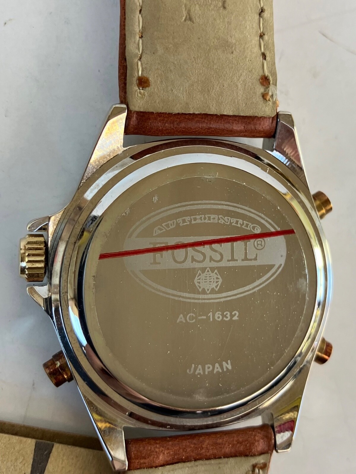 FOSSIL “Uomo” Analog/Digital Watch ES-1632 in Tin Box: New Old Stock