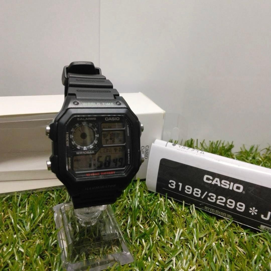 Casio AE-1200WH-1AJH Digital World Time Watch Pre-Owned