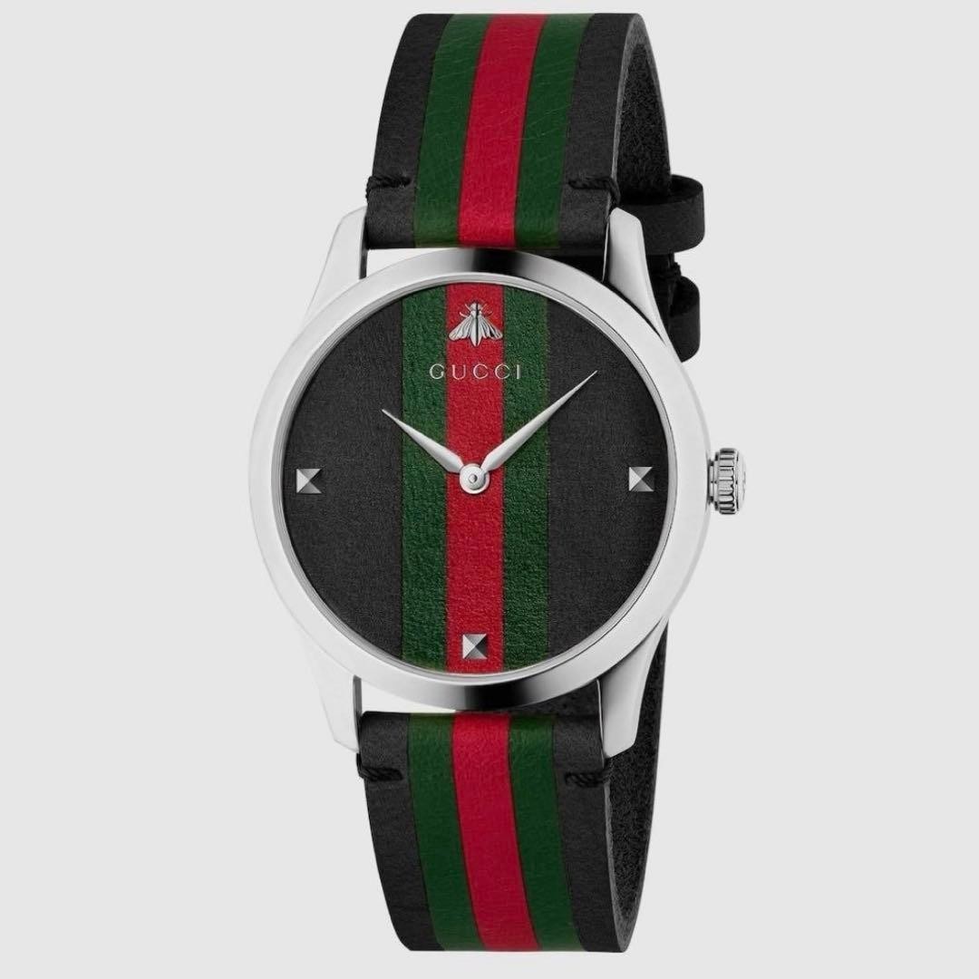 GUCCI Watch Rare G Timeless Stripe Bee