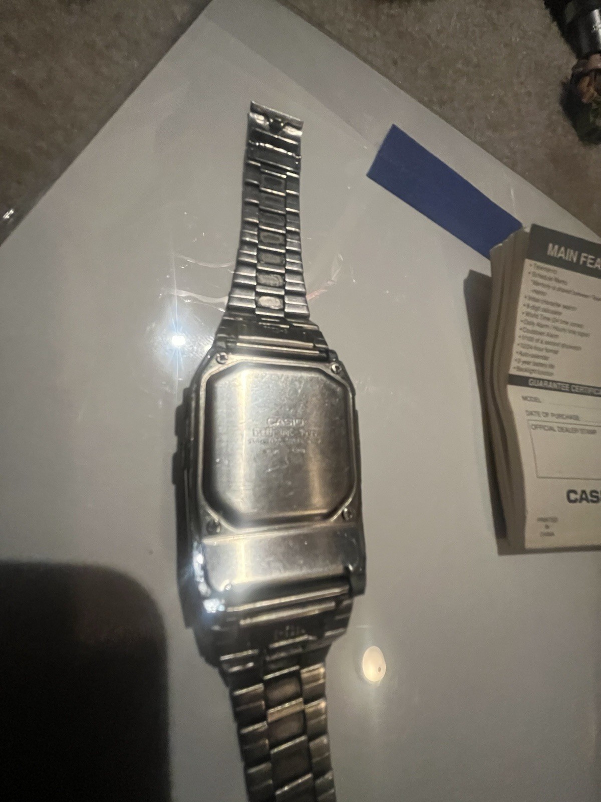 vintage CASIO Calculator data bank 150 DBC-1500 1477 LCD digital WATCH w/ Guide