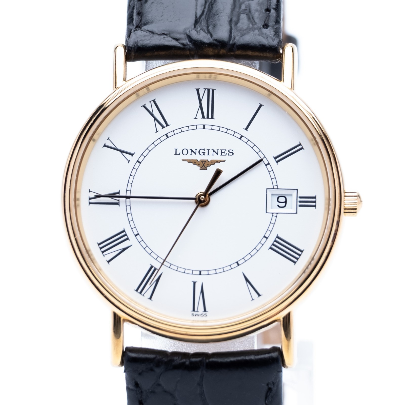 [Near MINT] LONGINES Grand Classic L4.720.2 33mm White Roman Quartz Men’s Watch