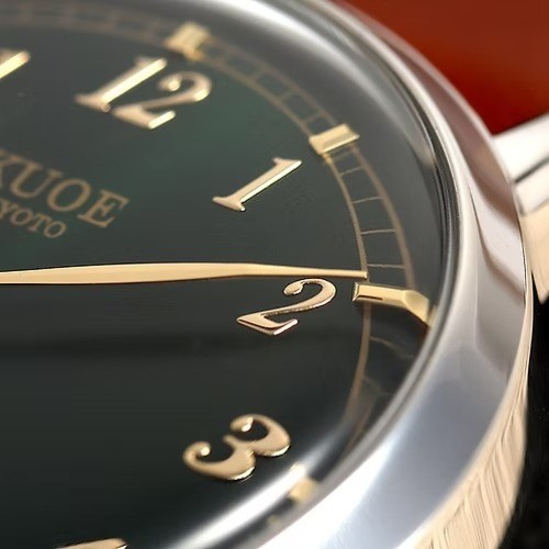 KUOE KYOTO OLD SMITH 90-007 Small Seconds Automatic Black Dial Cordovan Strap