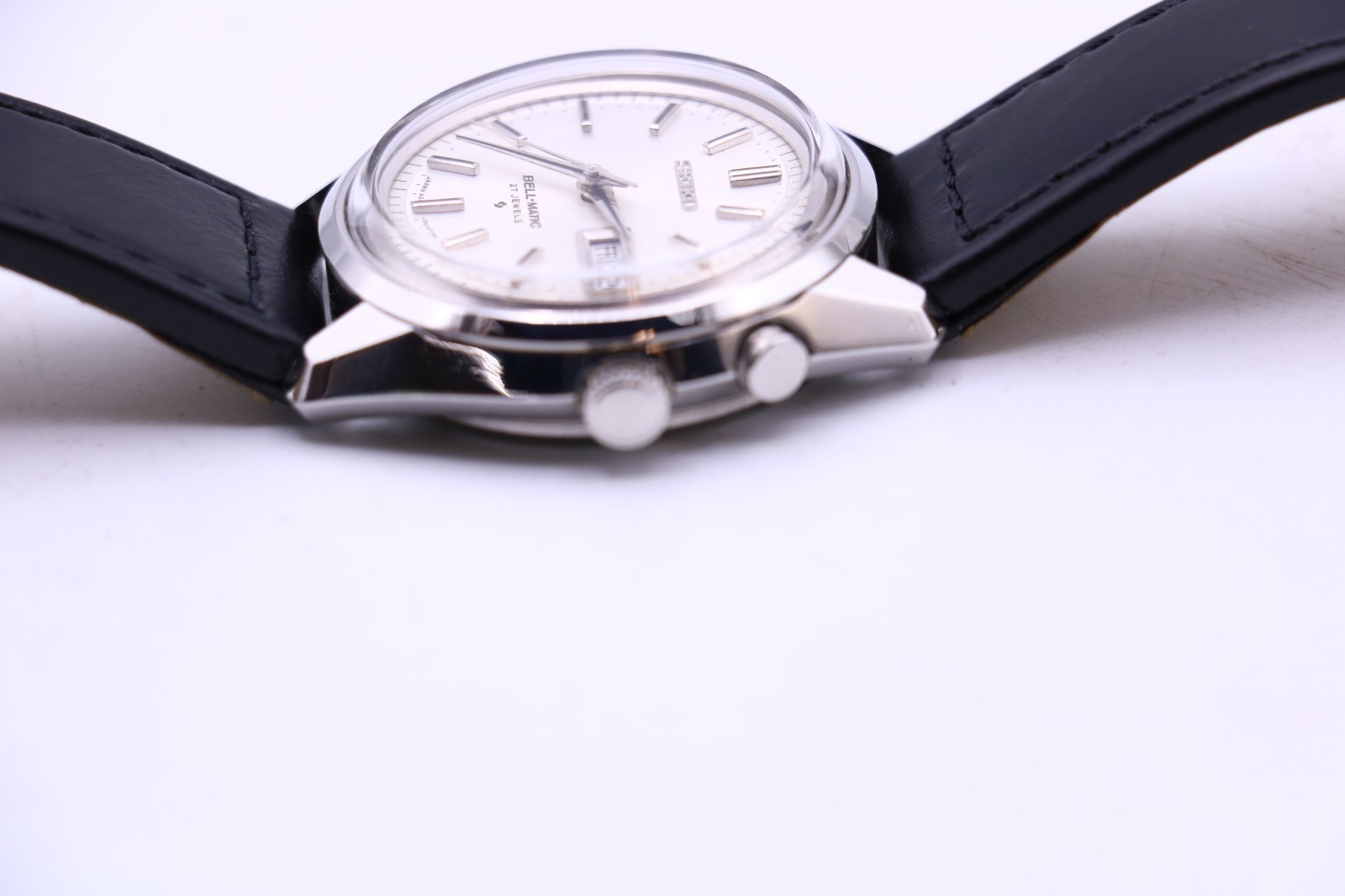 Mens Seiko Bell-matic 27j 4006-7011 japan stainless wrist watch NEW CRYSTAL