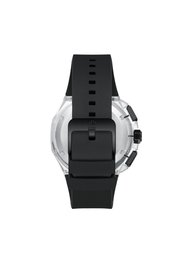 Kenneth Scott Men’s Chronograph Watch | Black Dial, 46mm, 30 m (3 ATM)