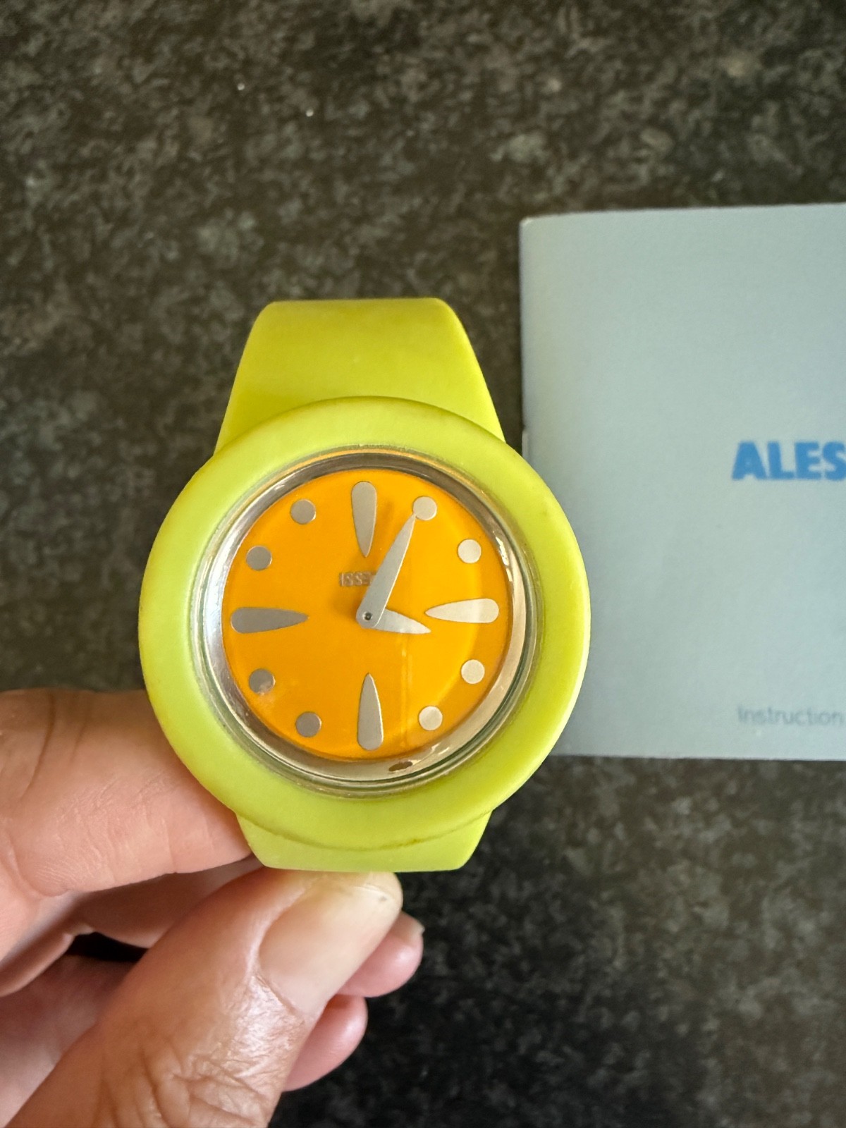 Alessi AL1000 Calumet Watch Stefano Pirovano Green/Orange Unisex WR to 30m