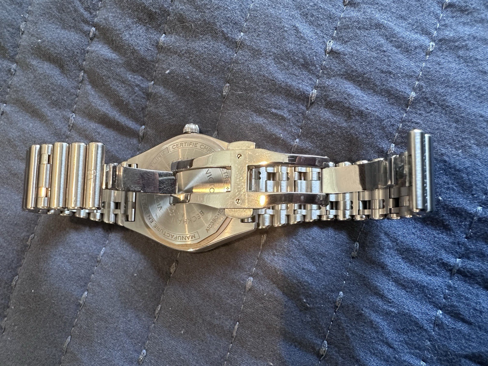 Breitling Chronomat 36mm Blue Dial Auto Chronometer Date SS Bracelet Box Papers