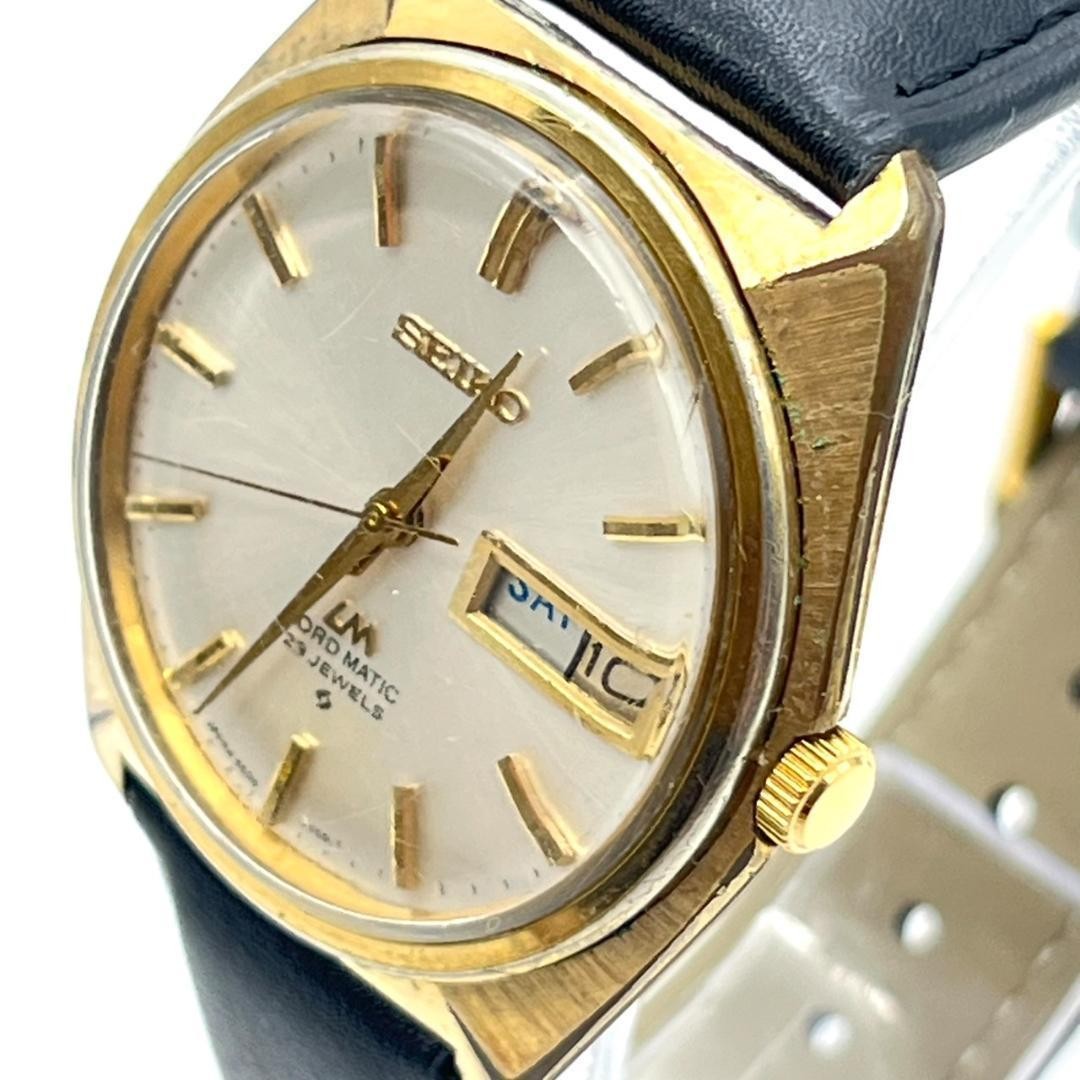 [Slightly flawed] Seiko automatic watch, 23 jewels, day-date, new strap, men'