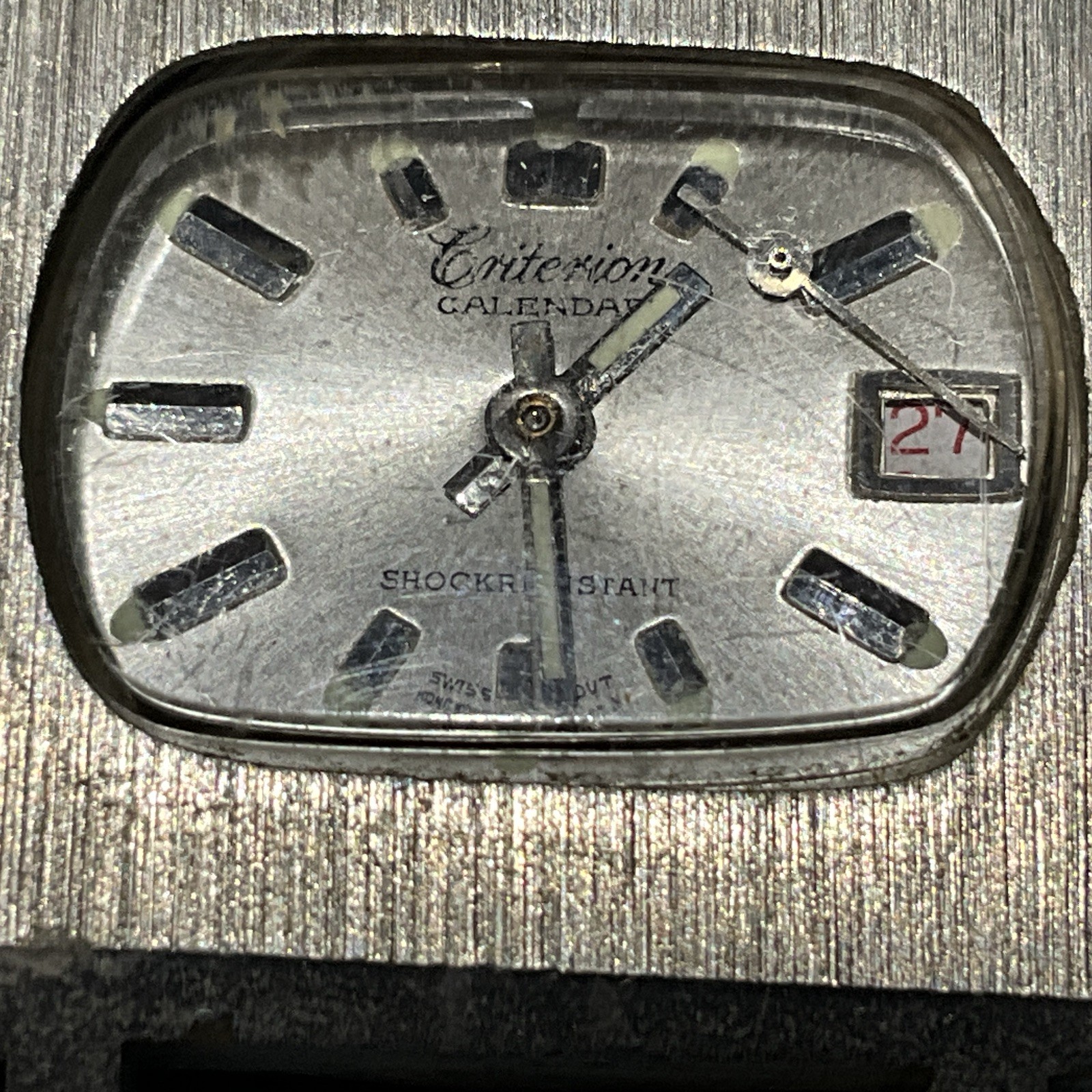 1970’s Criterion vintage men’s mechanical wristwatch 1 JEWEL FOR PARTS REPAIR