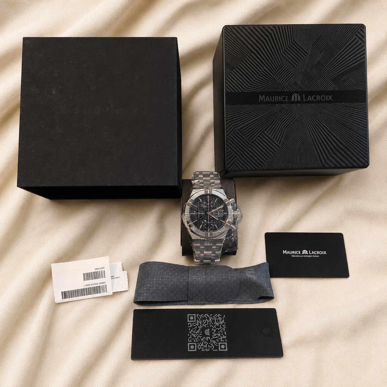 Maurice Lacroix AIKON 44mm Automatic Chronograph Black Dial AI6038-SS002-330-1