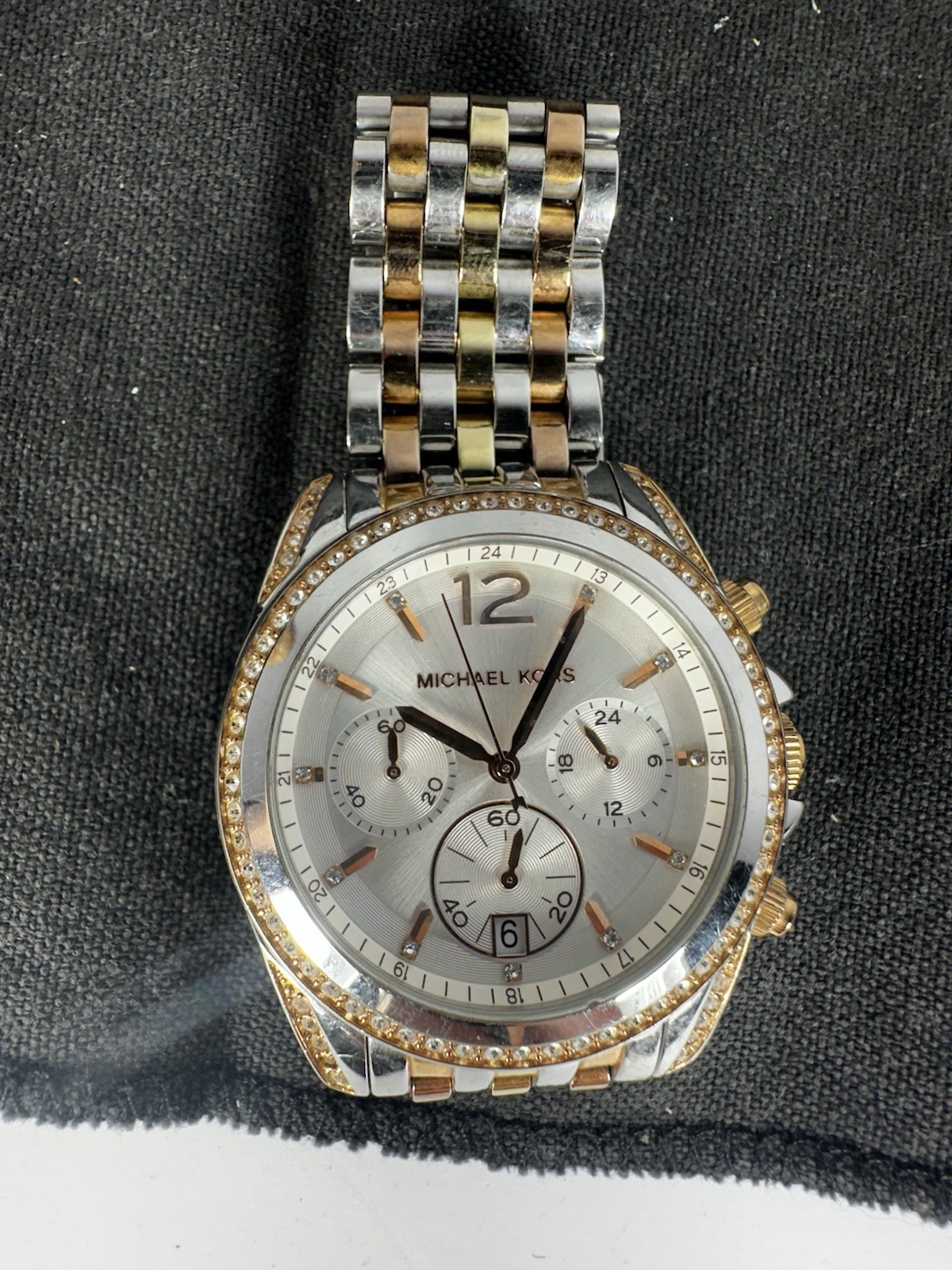 Michael Kors MK5888 Two-Tone Chronograph Date Quartz Women’s Watch 100m