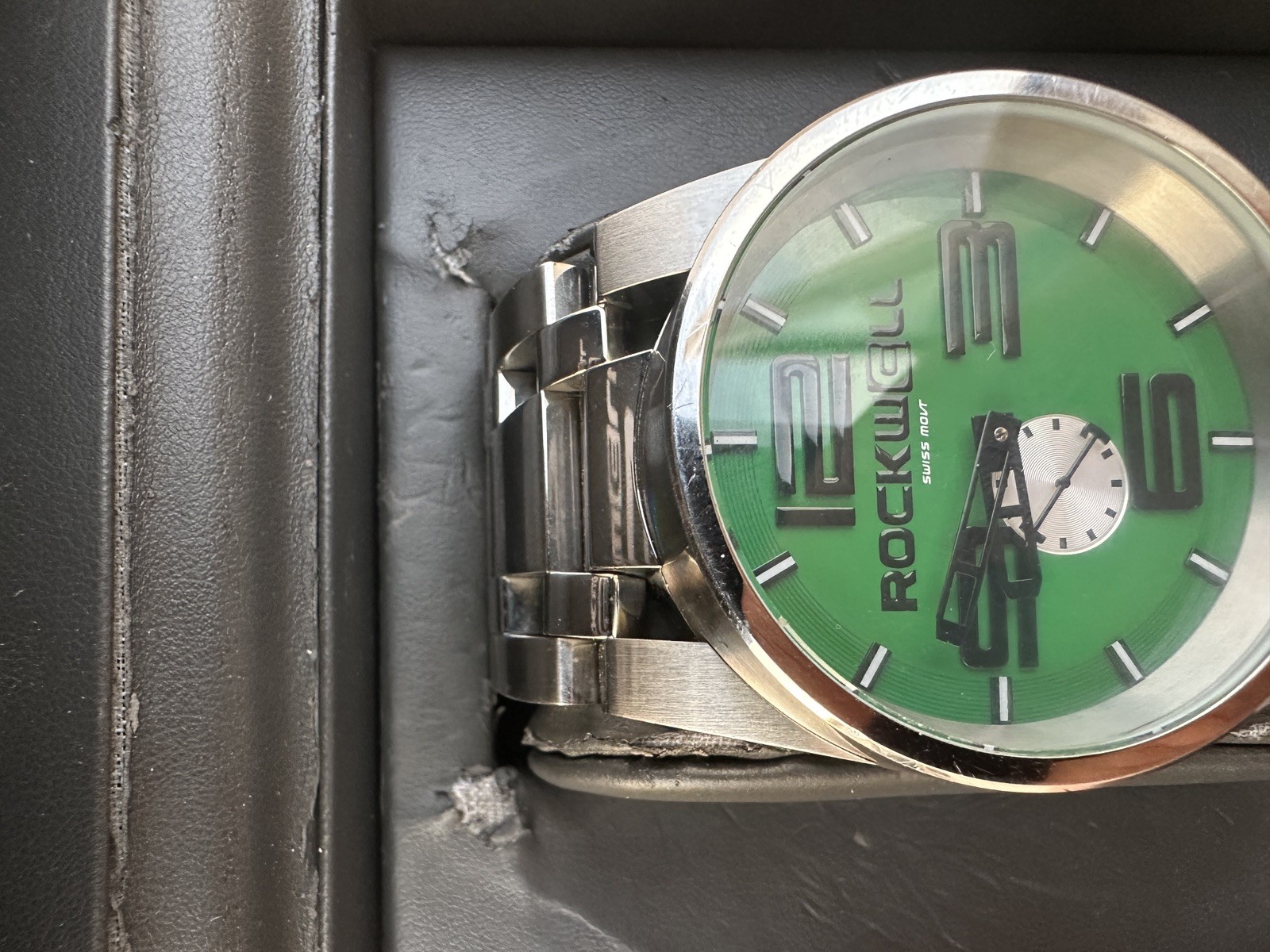 Rockwell Time Prime Time 50mm Silver / Green Swiss Movement Watch