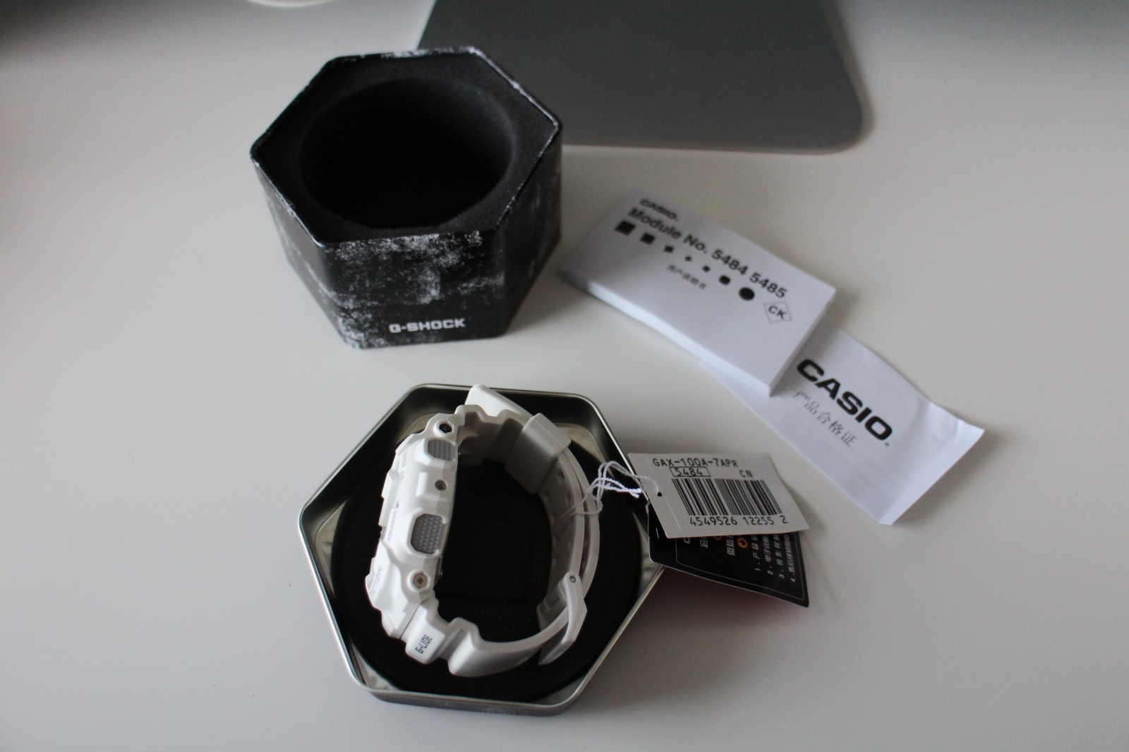 Casio G-Shock G-Lide GAX-100B-7APR Moon tide white watch BNWT Discontinued