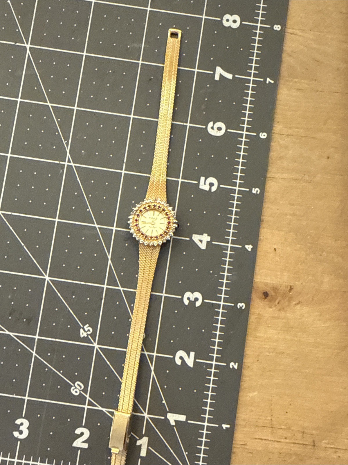 Dufonte Lucien Piccard 30 Ruby and Diamond Ladies Watch New Battery