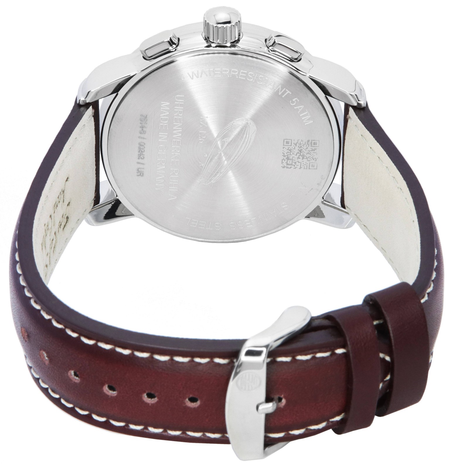 Zeppelin LZ126 Los Angeles Chronograph Burgundy Dial Quartz 76146 Men’s Watch