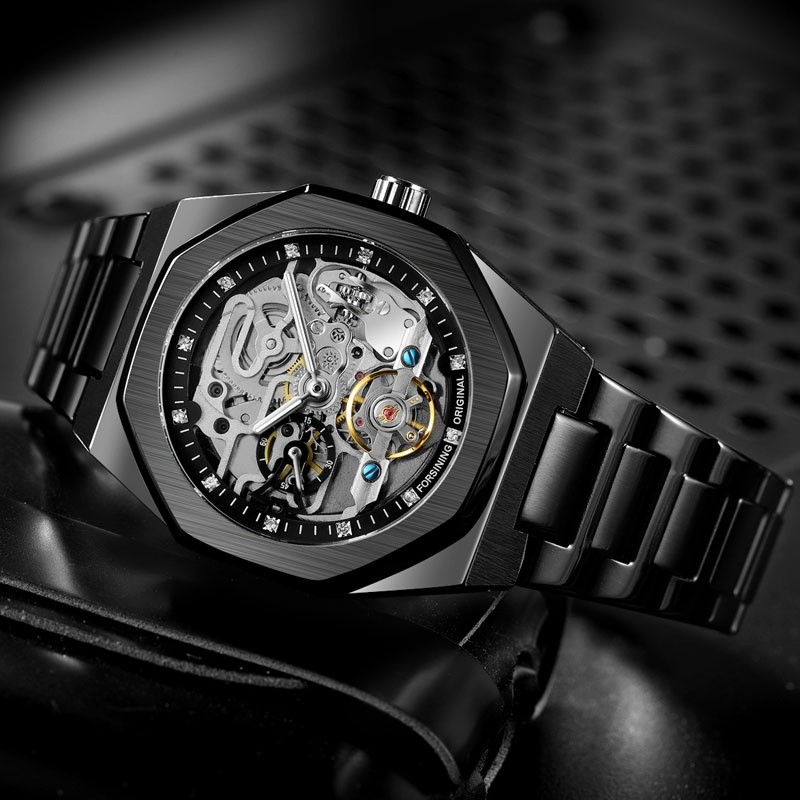 Luxury Men’s Automatic Mechanical Self-wind Waterproof Octagon Shape AUTO Watch
