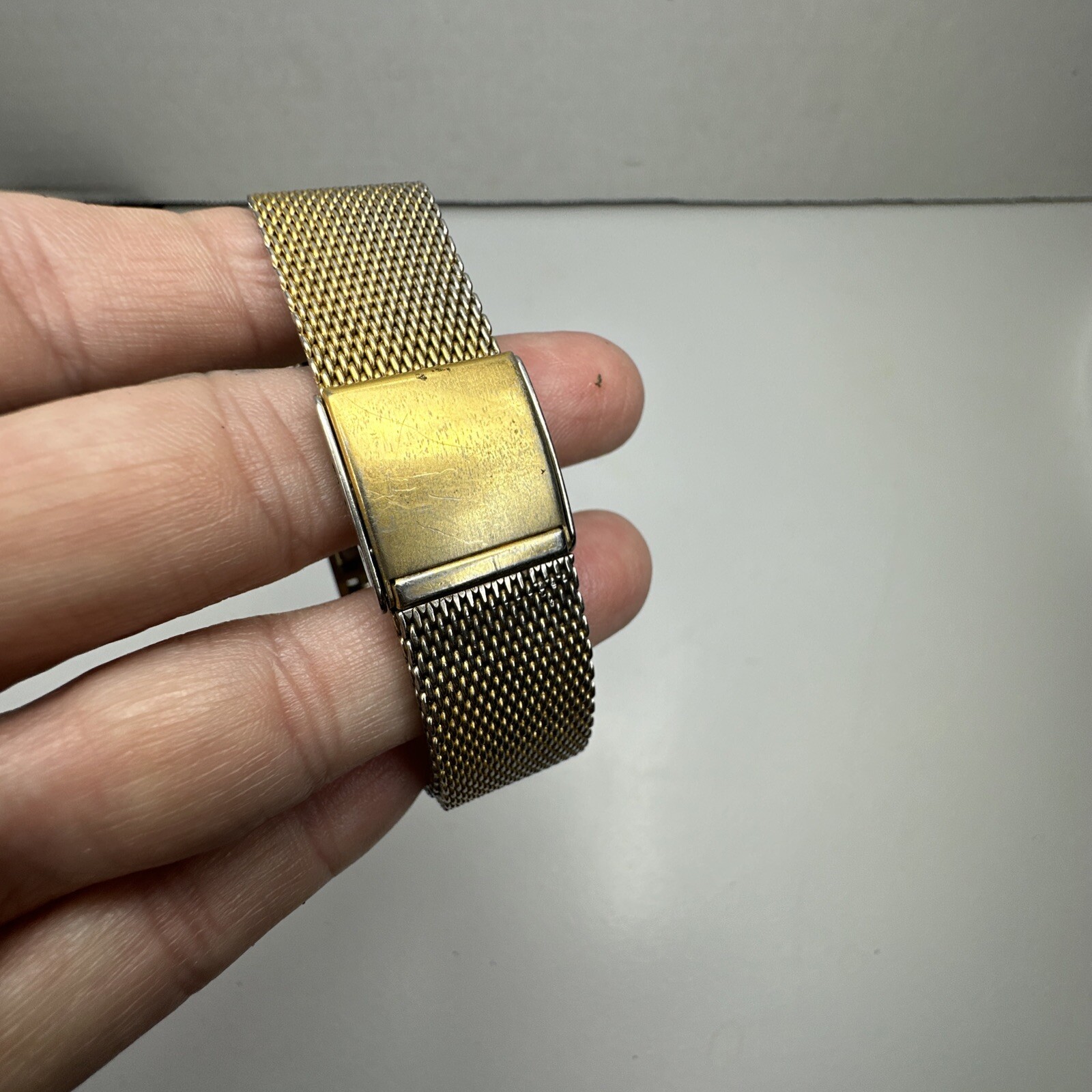 Vintage Benrus UNTESTED Quartz Citation Tank Watch Rectangle Speidel Band