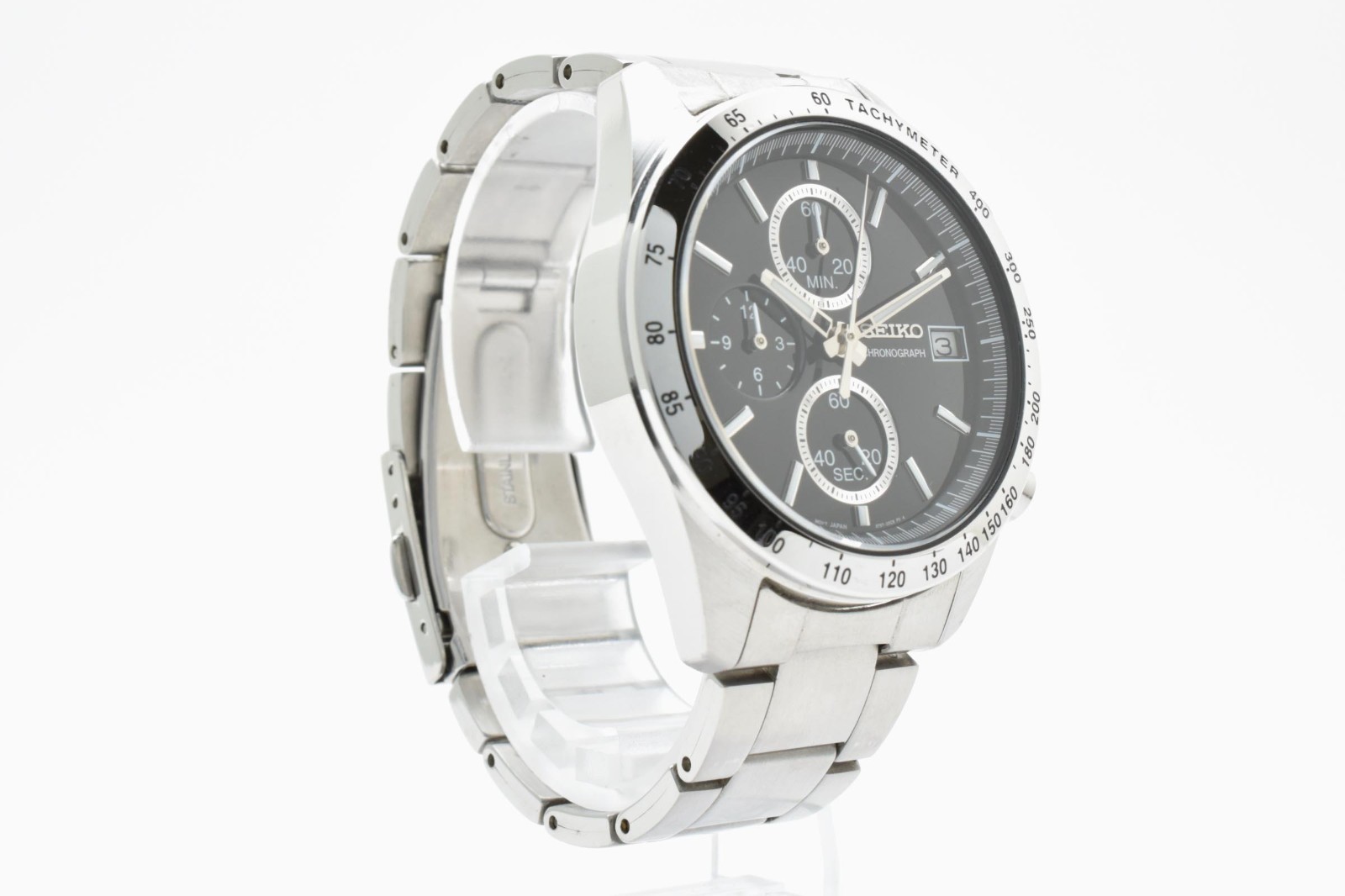 [N Mint] Seiko Chronograph 8T67-00C0 Black Dial Quartz 43mm Men’s Watch Japan