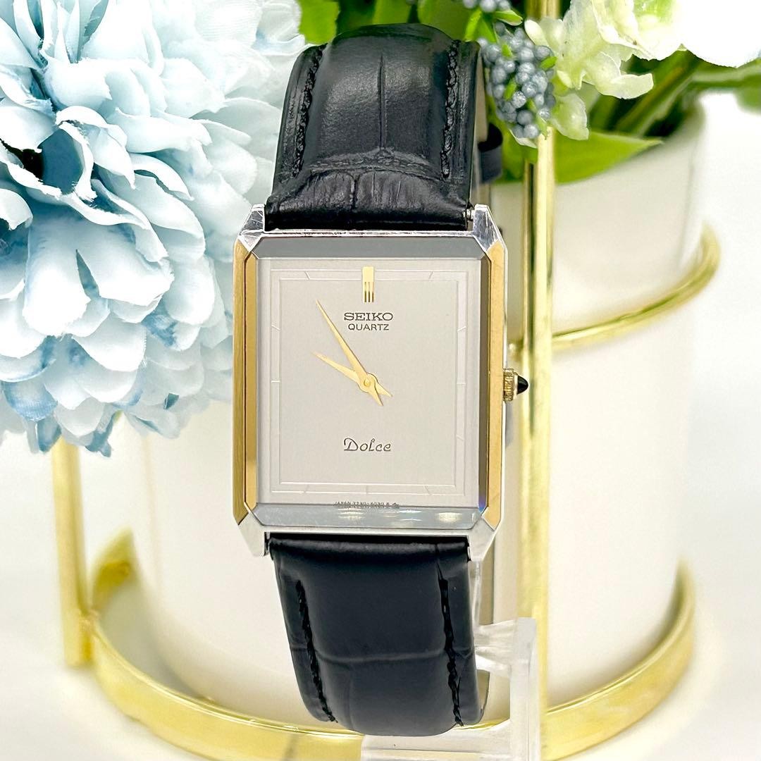 SEIKO Dolce 7730-5030 Quartz Rectangular Watch Used