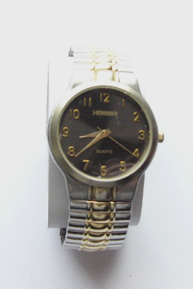 Hennessey Black PVD Gold Plated Analog Quartz Mens Watch