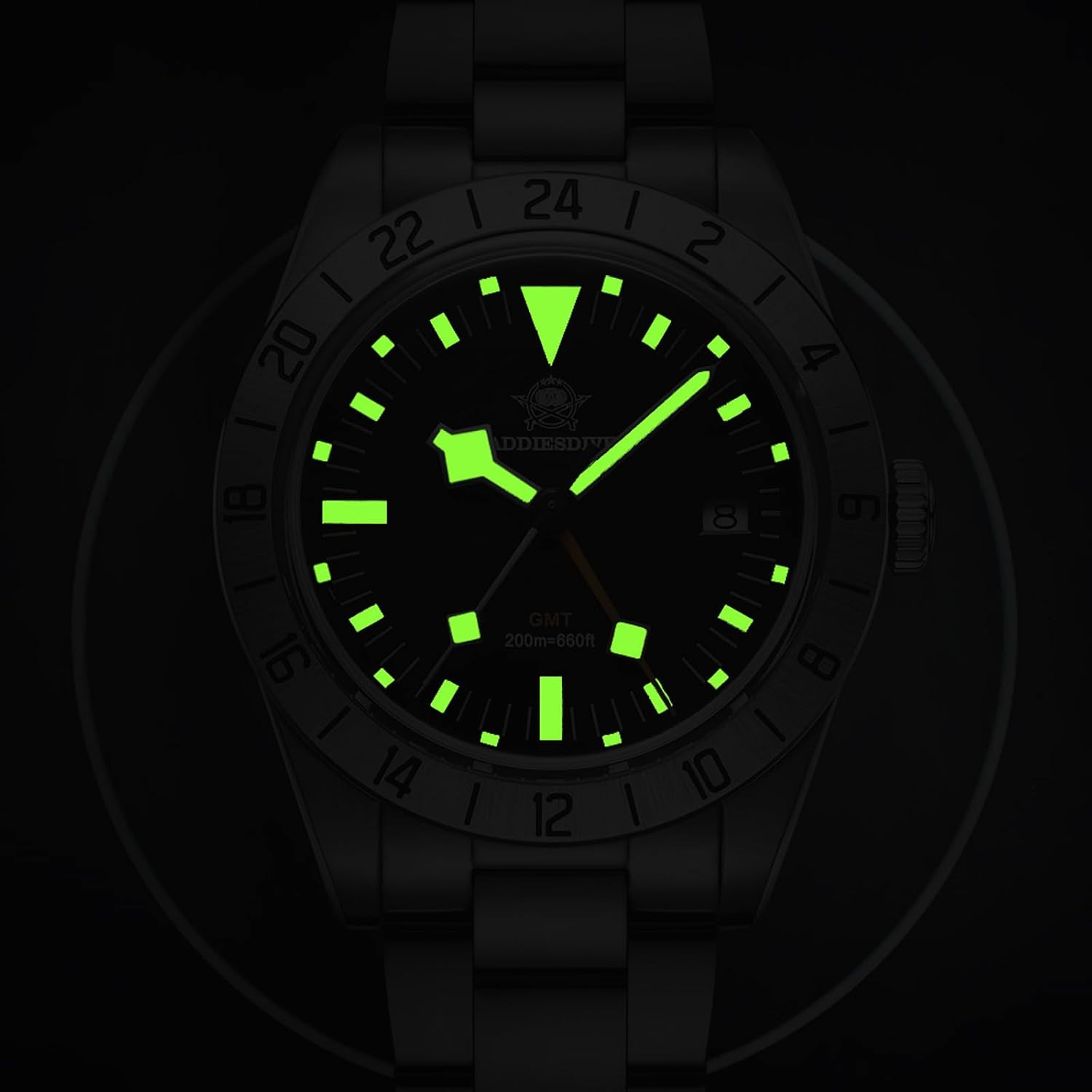 Men’S Watches GMT Watch Quartz, Dual Time, Quickset Date with Screw down Crown,