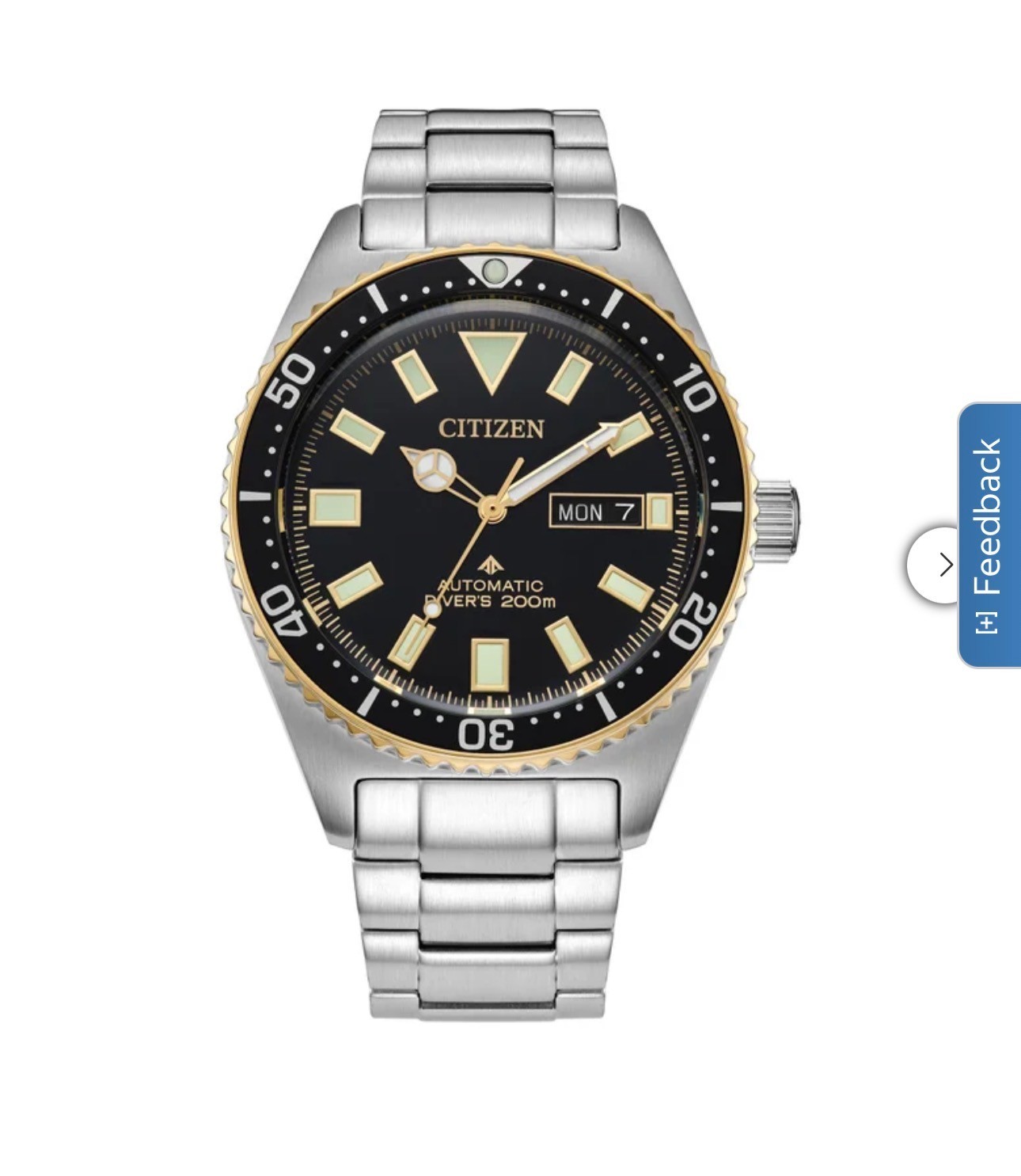 READ Citizen Promaster Diver NY0125-83E Automatic Black Dial Men’s Watch S-M siz