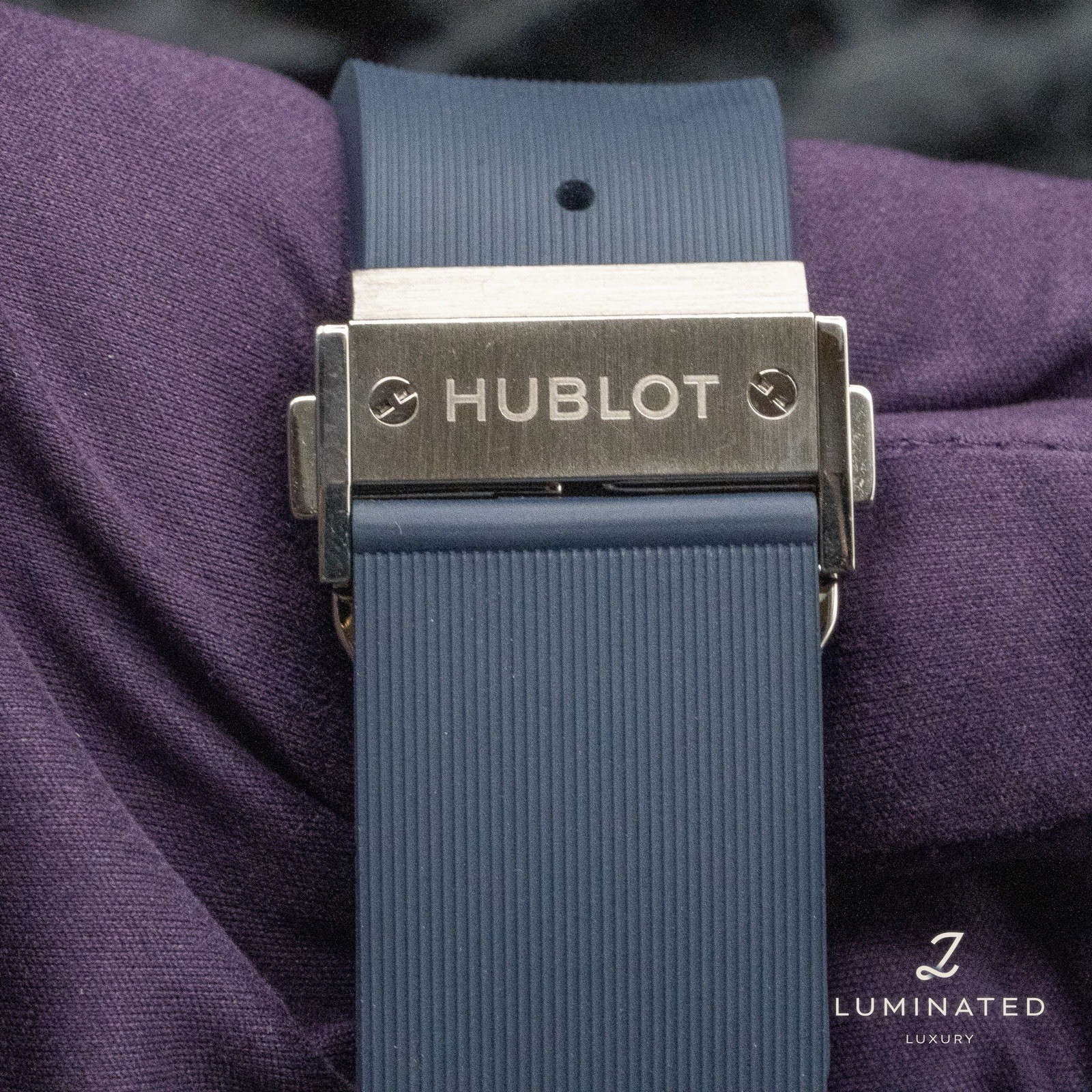 Stunning Hublot Classic Fusion Blue Titanium Chronograph 521.NX.7170.RX