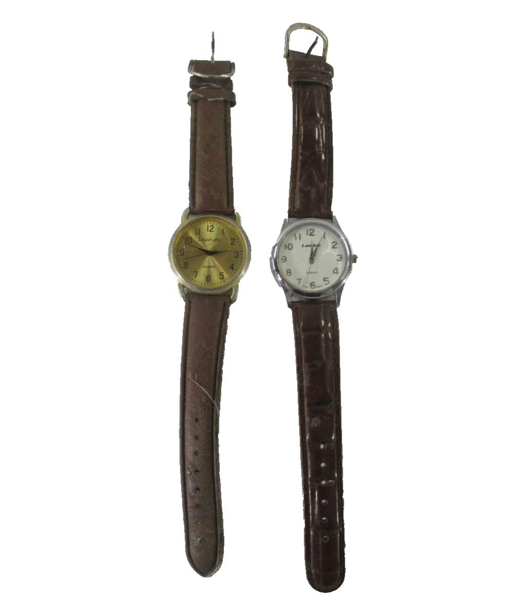 Vintage Lauristo Quartz Womens Watches Leather Bands Japan Movement Gold White