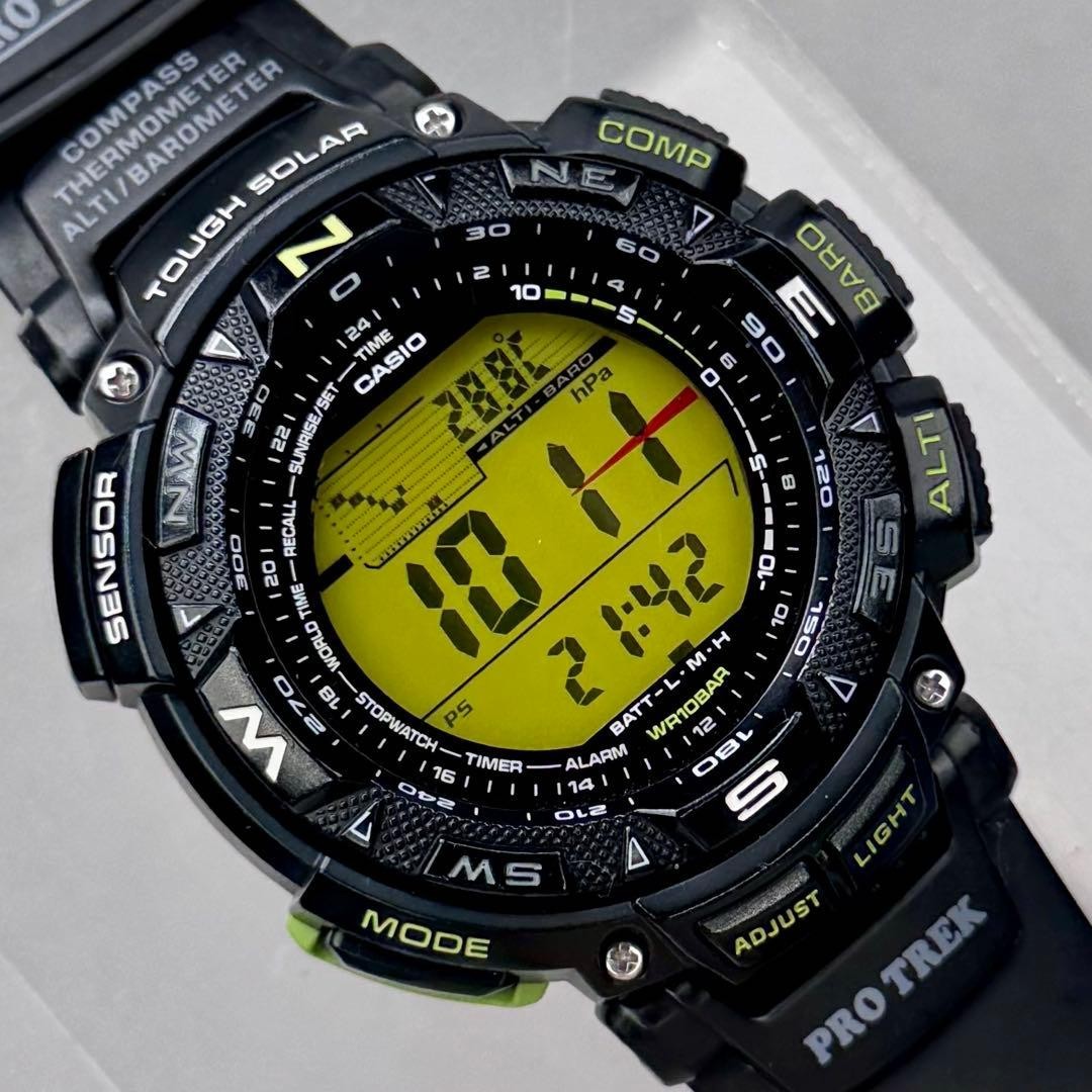 CASIO PRO TREK PRG-240-1BJF Color Display Series Tough Solar Watch Excellent JP