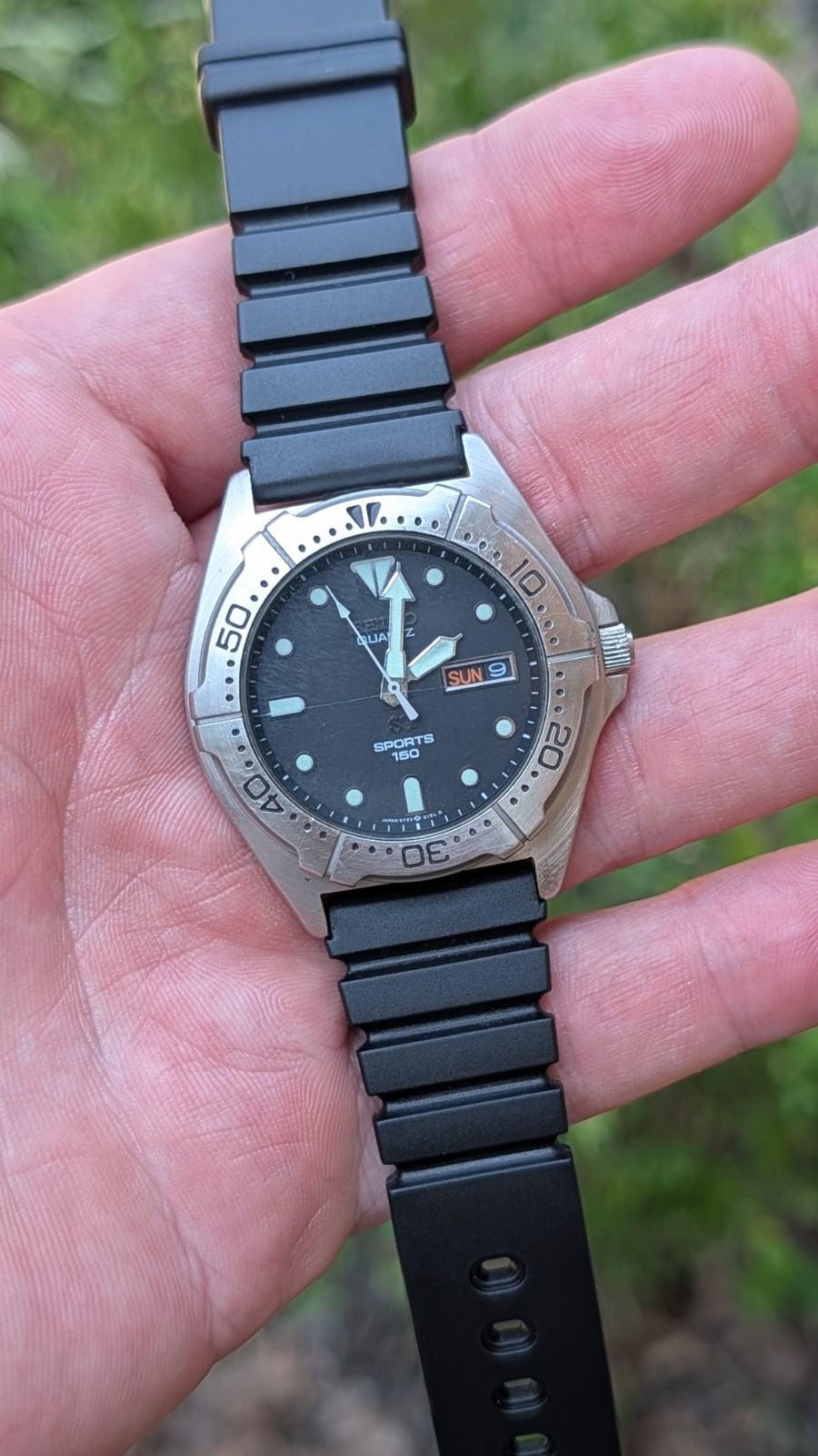 Vintage Seiko SQ Sports 150 (5Y23-6050) Mens Quartz Dive Style Watch
