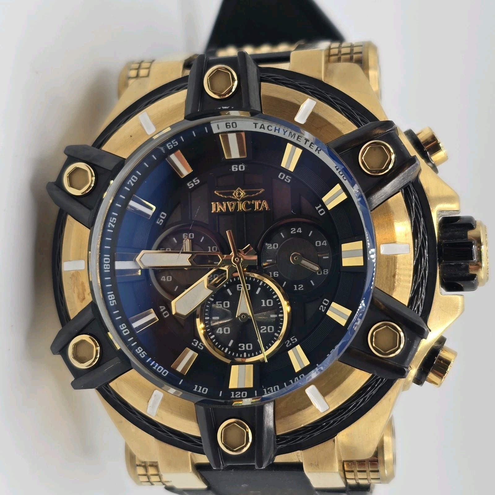 Invicta Men’s Bolt Chronograph Watch 35548 52mm Gold Black